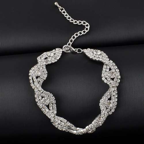 Elegant Women Crystal Rhinestone Infinity Bangle Bracelet Deluxe Jewelry Gift Best Deals In USA